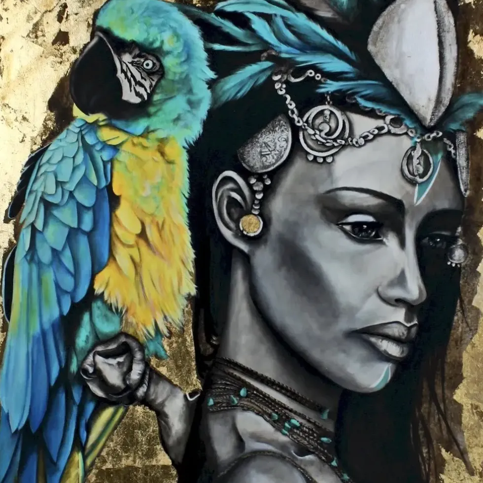 Leinwandbild Amazone Werner Voß 160×120 cm