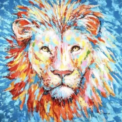 Leinwandbild auf Keilrahmen Lion Casablanca 90×90 cm