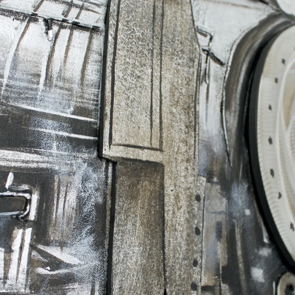 Leinwandbild auf Keilrahmen Train 3D 80×180 cm