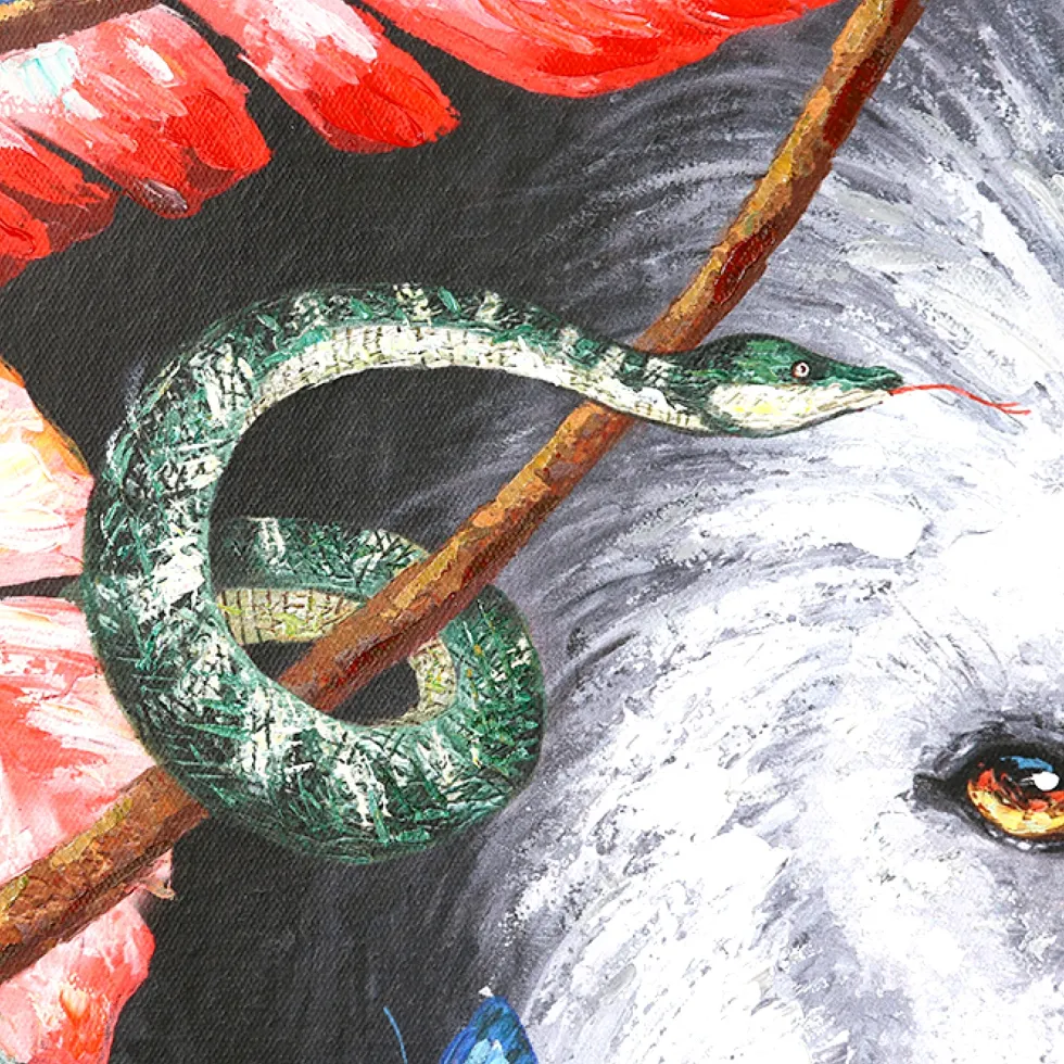 Leinwandbild auf Keilrahmen Colourful Jungle 120×90 cm