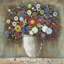 Leinwandbild auf Keilrahmen Blumenstrauß modern 80×80 cm