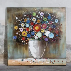 Leinwandbild auf Keilrahmen Blumenstrauß modern 80×80 cm