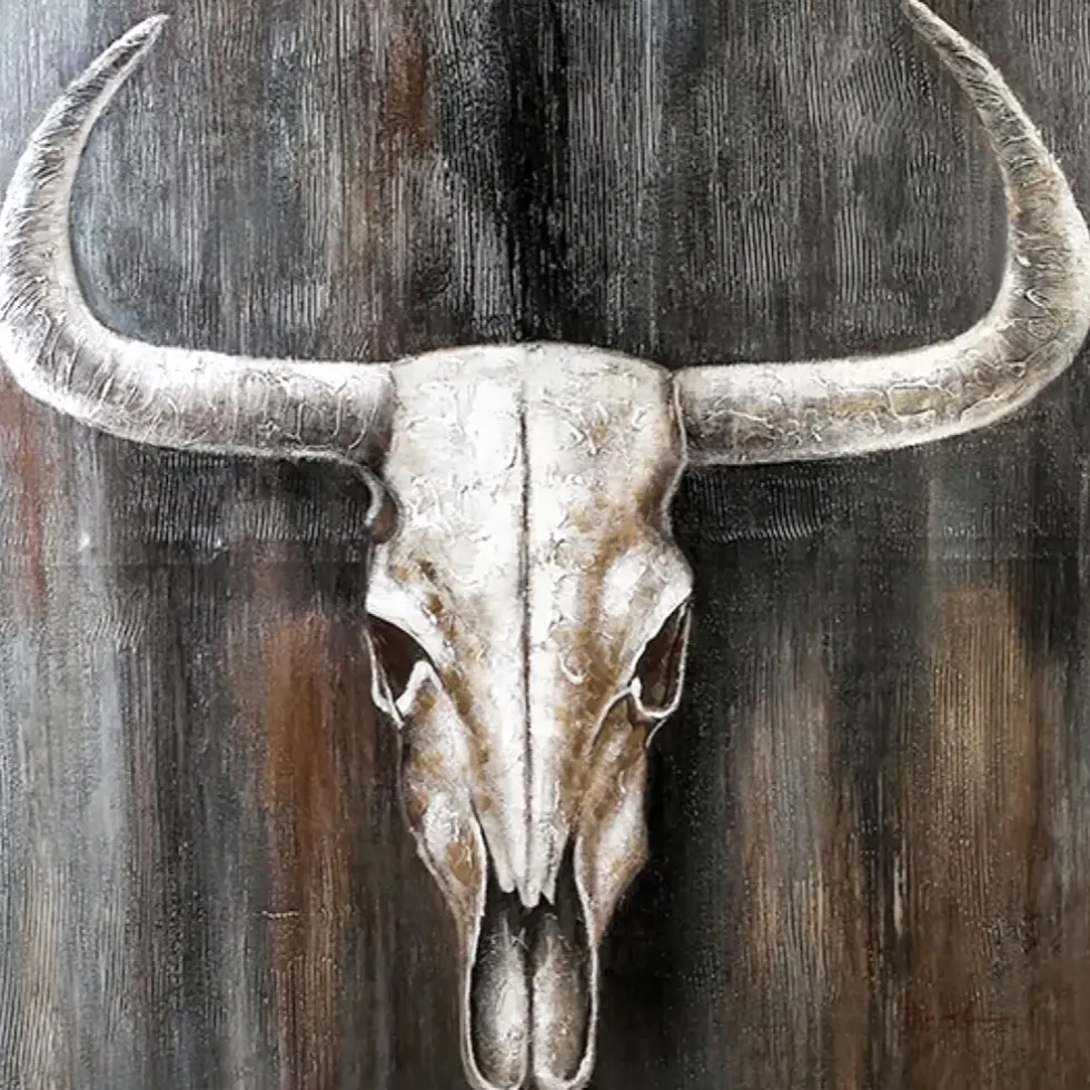 Leinwandbild Büffel 100×100 cm