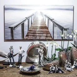 Leinwandbild Bootssteg 75×150 cm