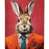 Leinwandbild Business Hase orange 30×40 cm