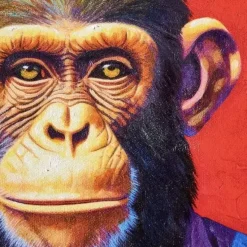 Leinwandbild Business Monkey rot 30×40 cm