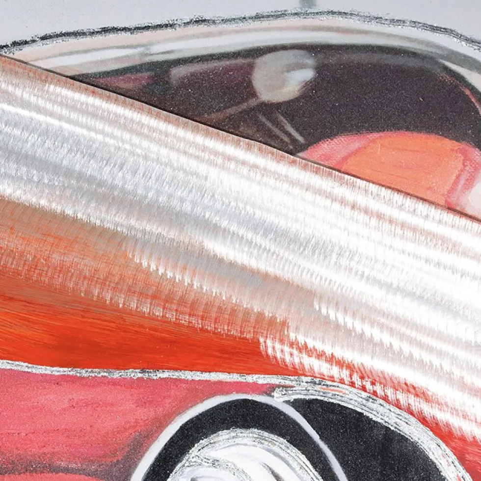 Leinwandbild Classic Car 3D 80×180 cm