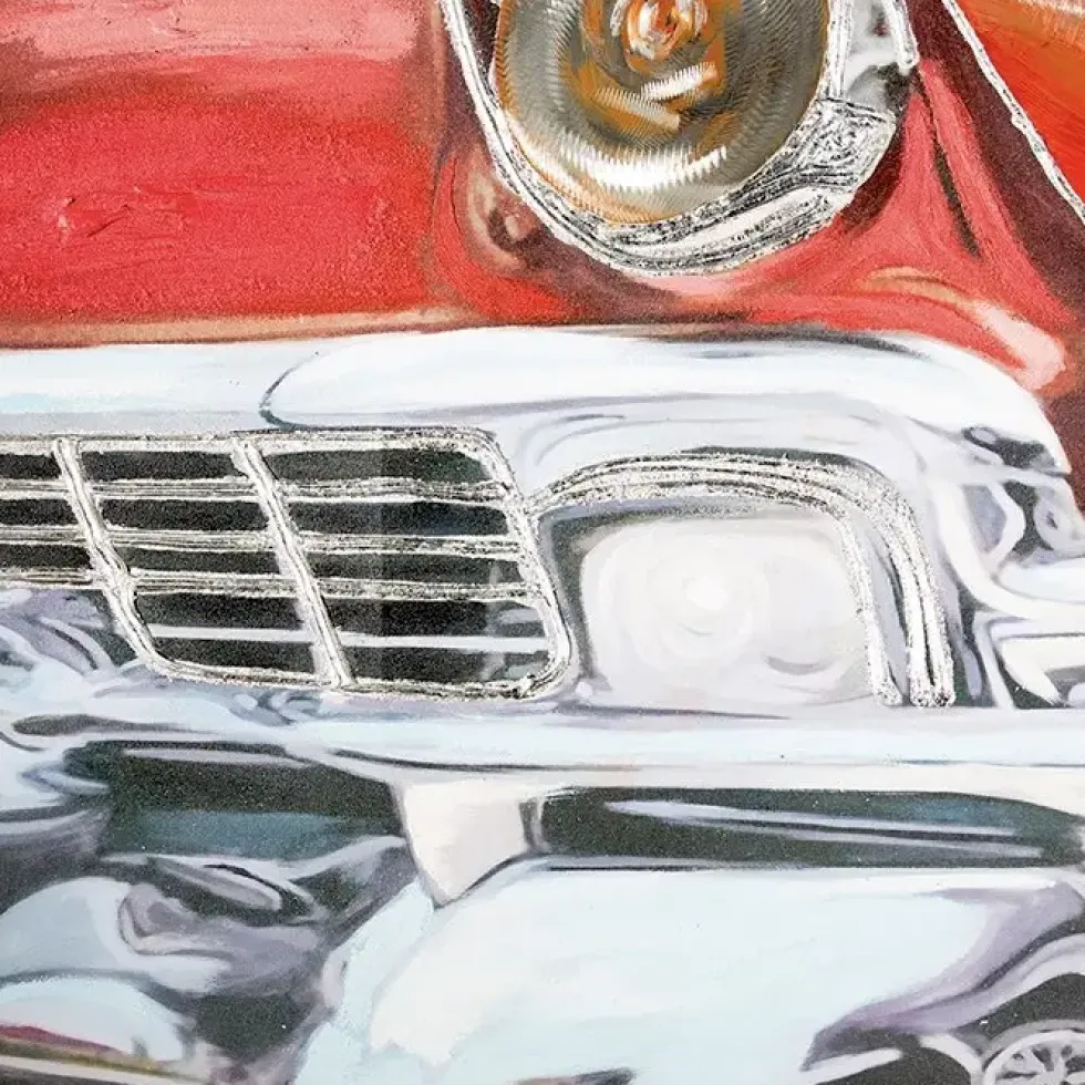 Leinwandbild Classic Car 3D 80×180 cm