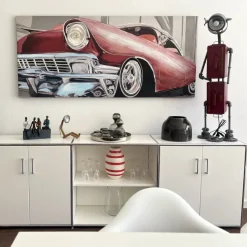Leinwandbild Classic Car 3D 80×180 cm