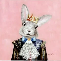 Leinwandbild Prinz Hase Harry Werner Voß 50×50 cm