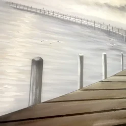 Leinwandbild Steg 75×150 cm