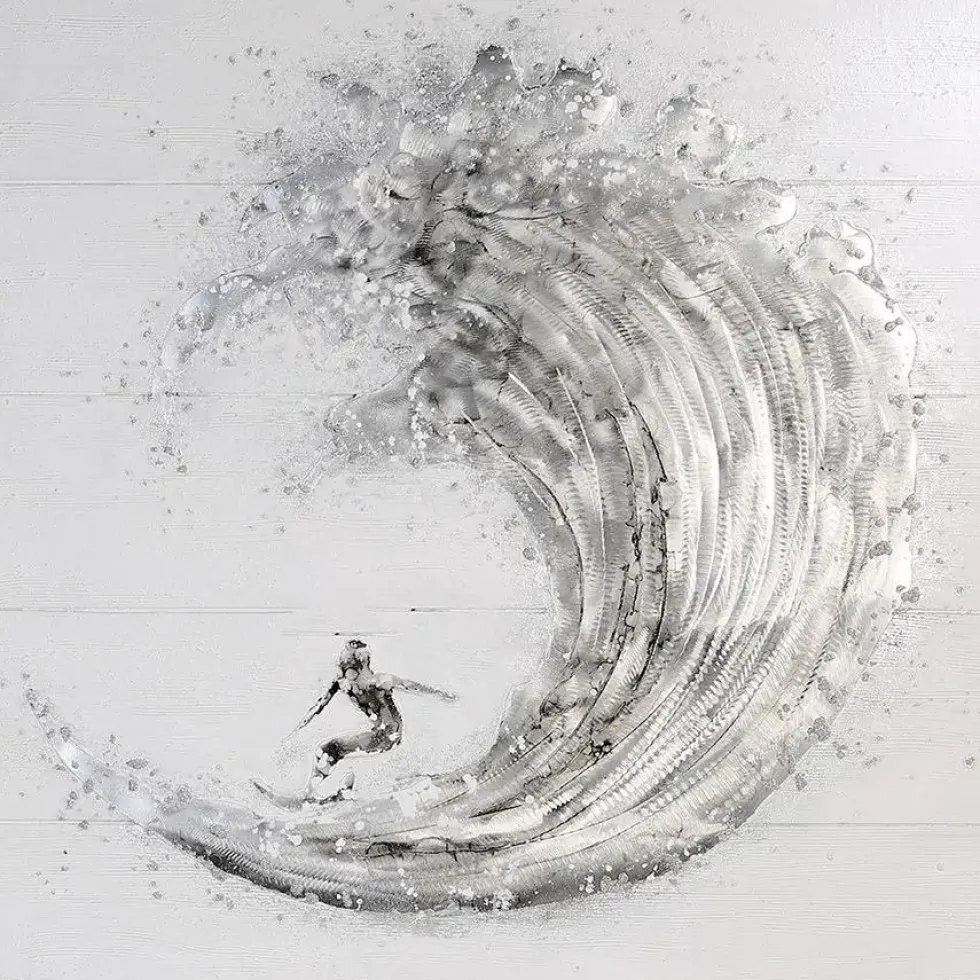 Leinwandbild Surfer 100×100 cm