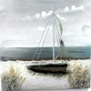 Leinwandbild Wandbild Gestrandet 80×80 cm