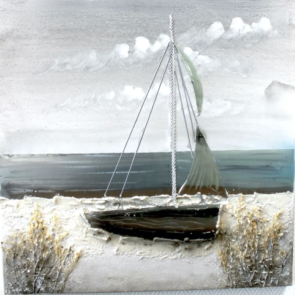 Leinwandbild Wandbild Gestrandet 80×80 cm