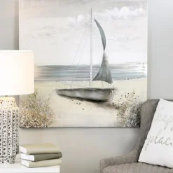 Leinwandbild Wandbild Gestrandet 80×80 cm