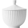 Lyngby Porzellan Bonboniere mit Deckel weiß Durchmesser 10 cm