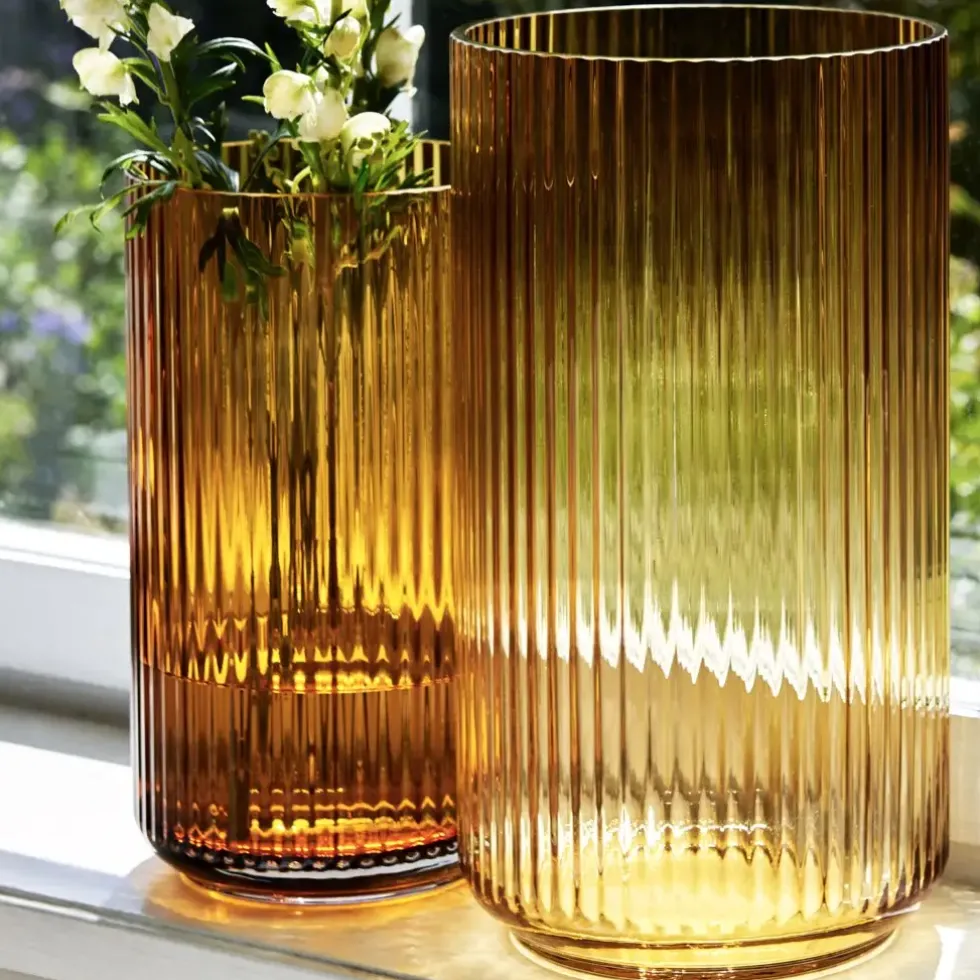Lyngby Vase Glas amber