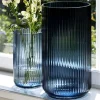 Lyngby Vase Glas blau