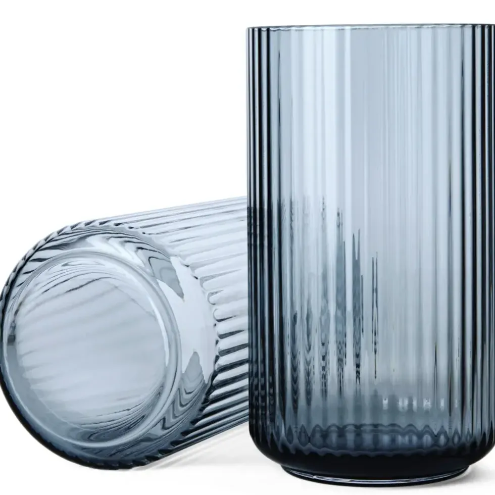 Lyngby Vase Glas blau