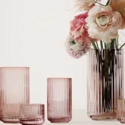 Lyngby Vase Glas burgundy