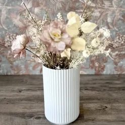 Lyngby Vase Porzellan hellgrau Höhe 25 cm