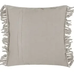 Magma Kissen mit Fransen 45×45 Fringe taupe