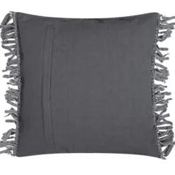 Magma Kissen mit Fransen Fringe anthrazit 45×45 cm