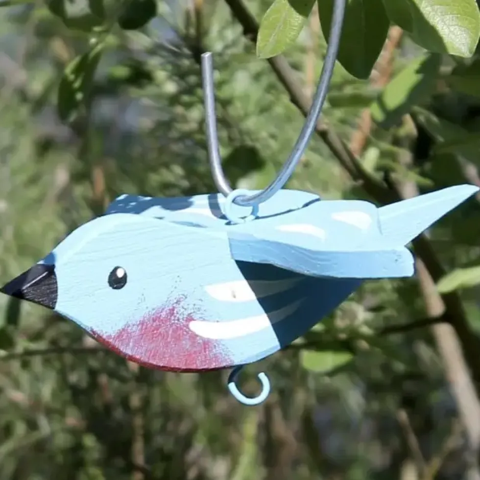 Meisenknödelhalter Futterspender Vögel – verschiedene Farben – Vogelvilla Höhe 9 cm