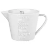 Messbecher Räder Design Deko ZUVIEL DES GUTEN weiß Porzellan 700 ml