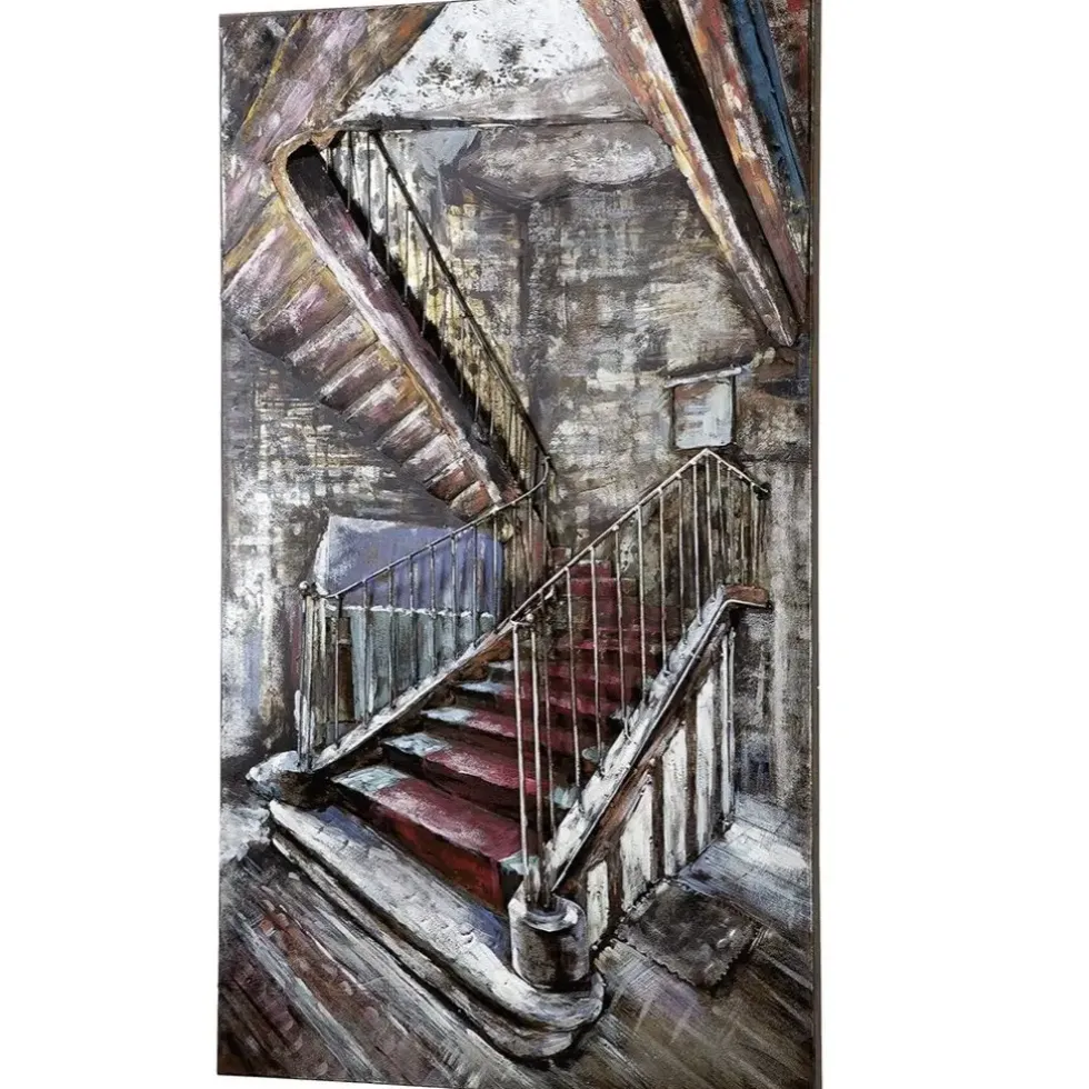 Metallbild 3D Mysterious Staircase 120×70 cm