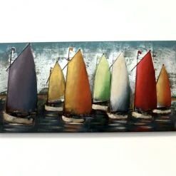 Metallbild 3D Sailing Regatta 120×60 cm