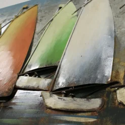 Metallbild 3D Sailing Regatta 120×60 cm