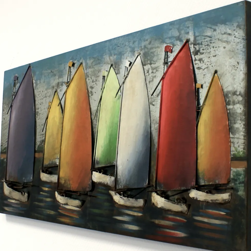 Metallbild 3D Sailing Regatta 120×60 cm