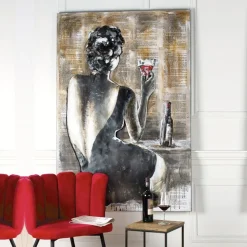 Metallbild 3D Schönheit 150×100 cm