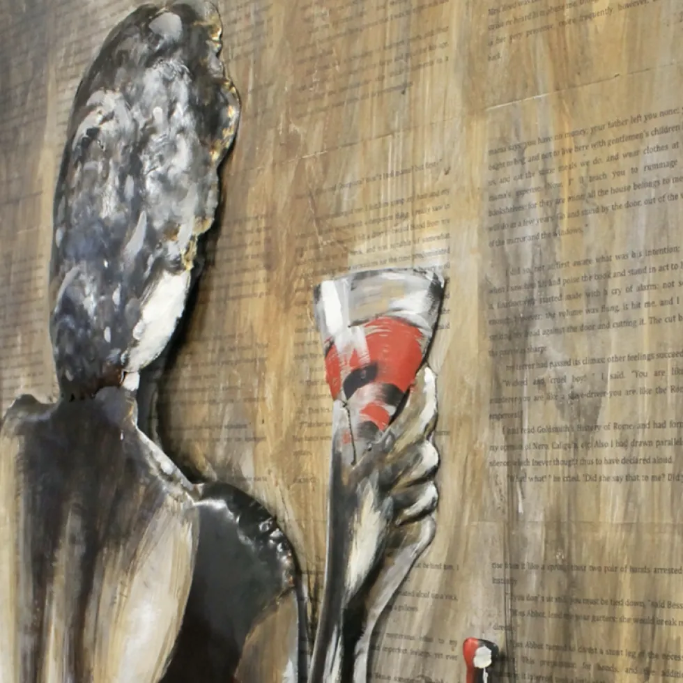 Metallbild 3D Schönheit 150×100 cm
