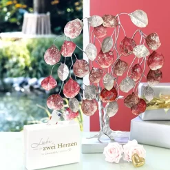 Metalldeko Dekobaum Metall Love Tree Höhe 51 cm