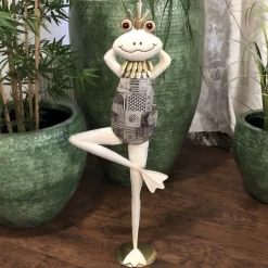 Metall Deko Figur Froschkönig Nobile Höhe 90 cm