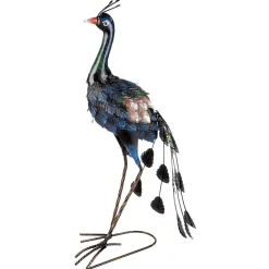 Metall Deko Figur Tier Pfau