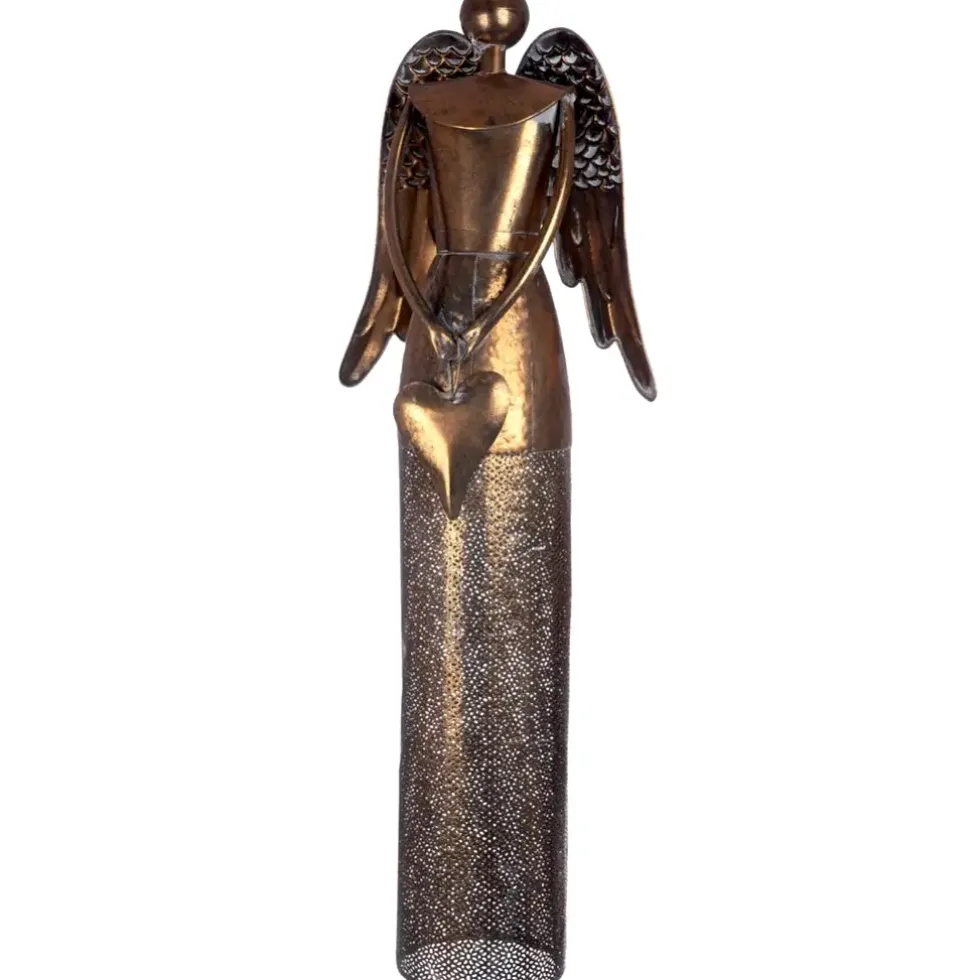 Metall Engel Figur Deko Elea mit Anhänger H 100 | 68 cm