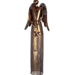 Metall Engel Figur Deko Elea mit Anhänger H 100 | 68 cm