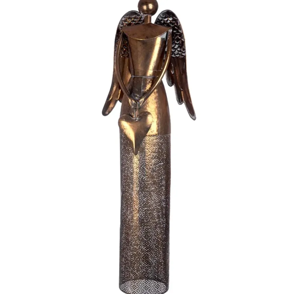 Metall Engel Figur Deko Elea mit Anhänger H 100 | 68 cm
