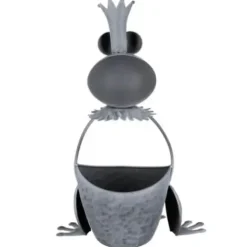 Metall Pflanztopf Froschkönig Deko