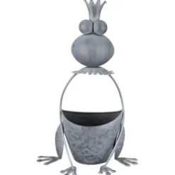 Metall Pflanztopf Froschkönig Deko