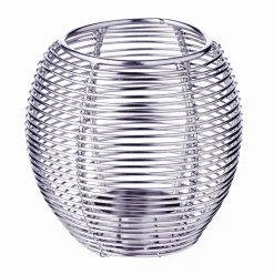 Metall Windlichter silber 2er Set Susi Edzard Höhe 9 cm