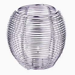 Metall Windlichter silber 2er Set Susi Edzard Höhe 9 cm