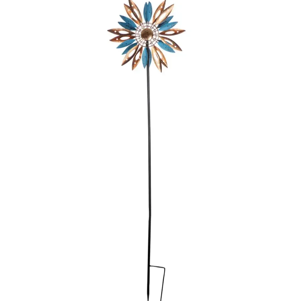 Metall Windrad Garten CYANUS Höhe 123 cm