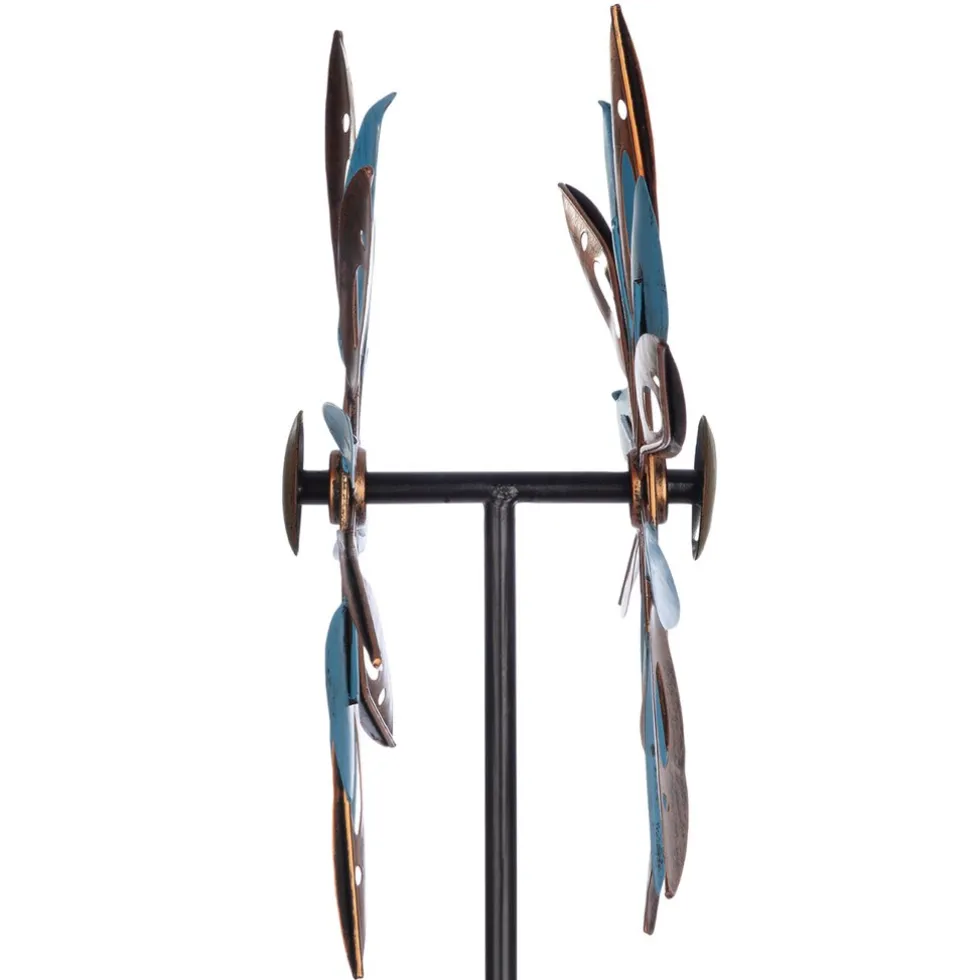 Metall Windrad Garten CYANUS Höhe 123 cm
