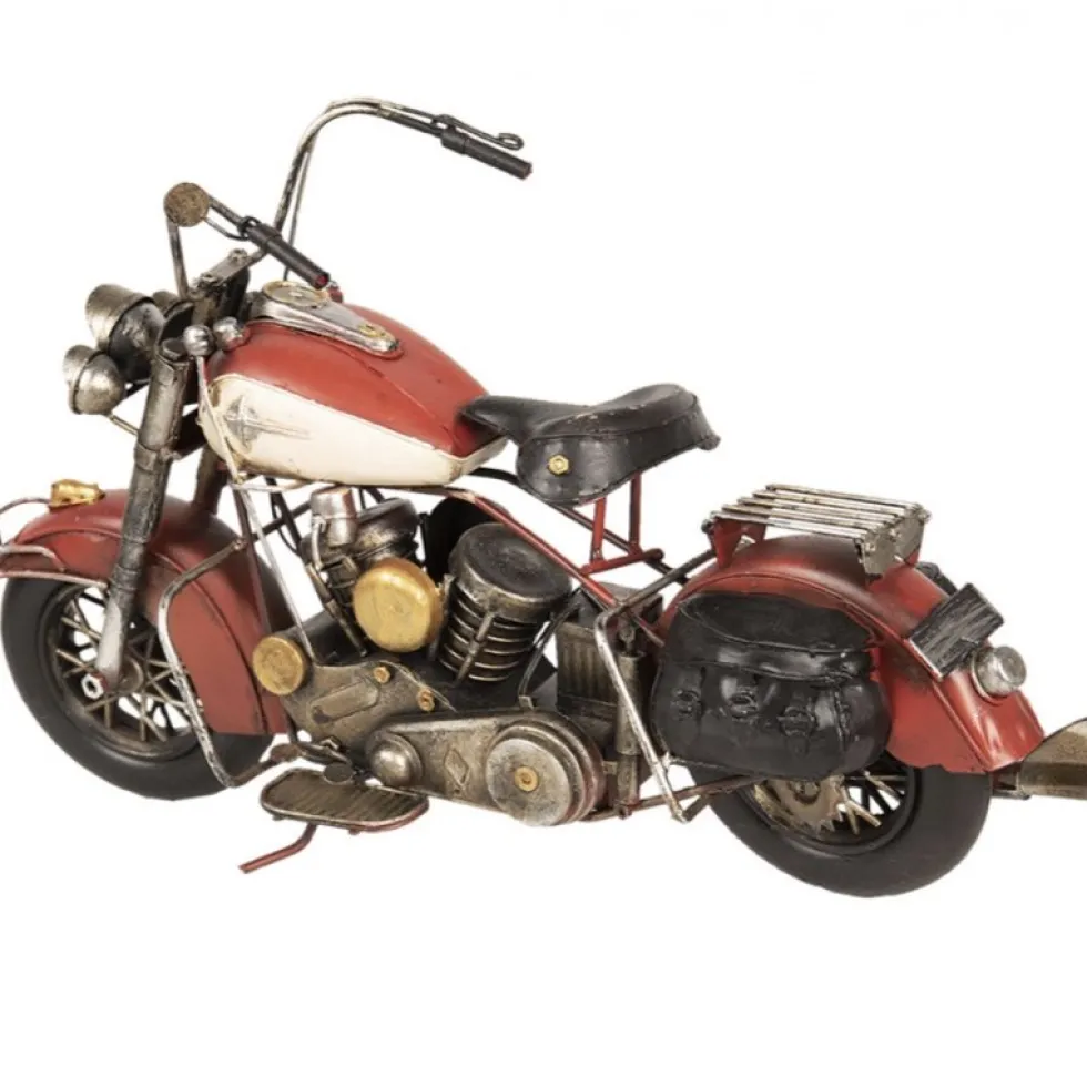 Modell Motorrad Touring rot Höhe 24 cm