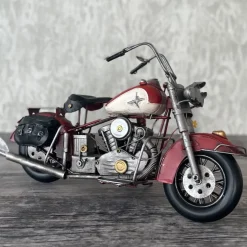 Modell Motorrad Touring rot Höhe 24 cm