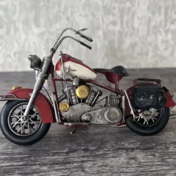 Modell Motorrad Touring rot Höhe 24 cm